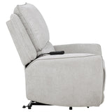 Sylmar Gray Chenille Upholstered Dual Power Lift Recliner from Coaster - Luna Furniture