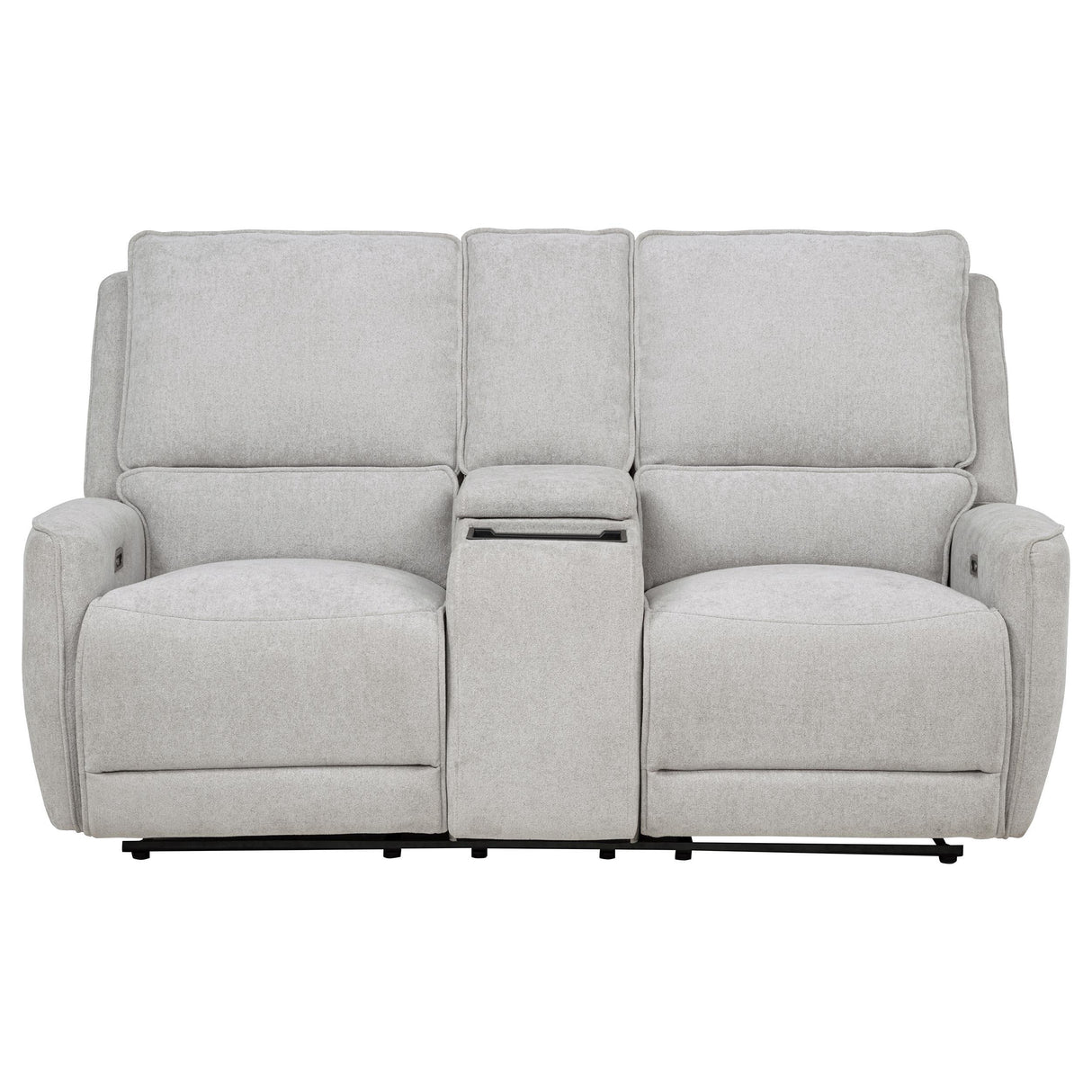 Sylmar Gray Chenille Upholstered Power Reclining Loveseat from Coaster - Luna Furniture