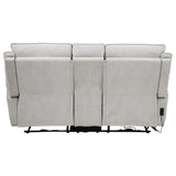 Sylmar Gray Chenille Upholstered Power Reclining Loveseat from Coaster - Luna Furniture
