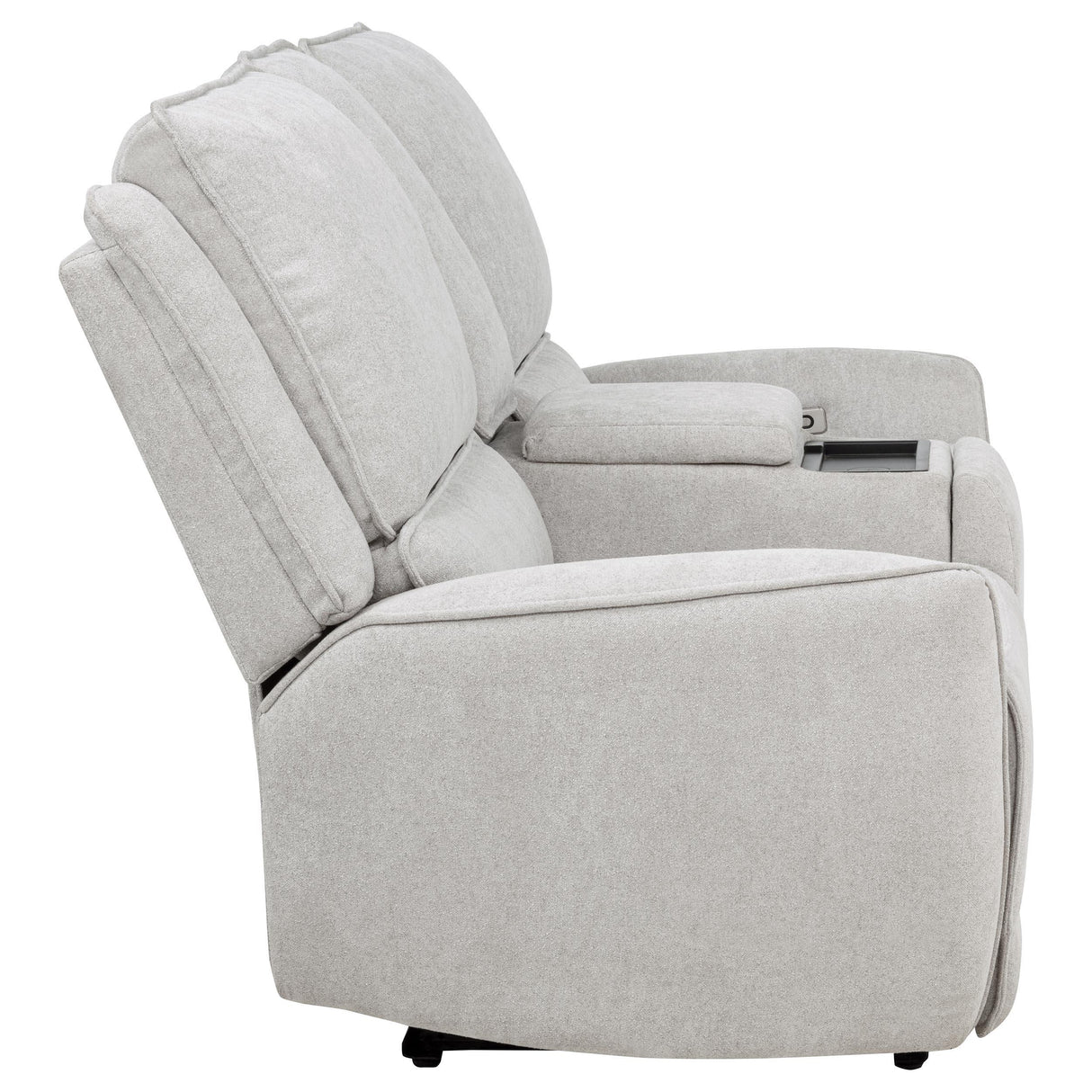 Sylmar Gray Chenille Upholstered Power Reclining Loveseat from Coaster - Luna Furniture