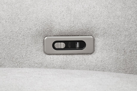 Sylmar Gray Chenille Upholstered Power Reclining Loveseat from Coaster - Luna Furniture