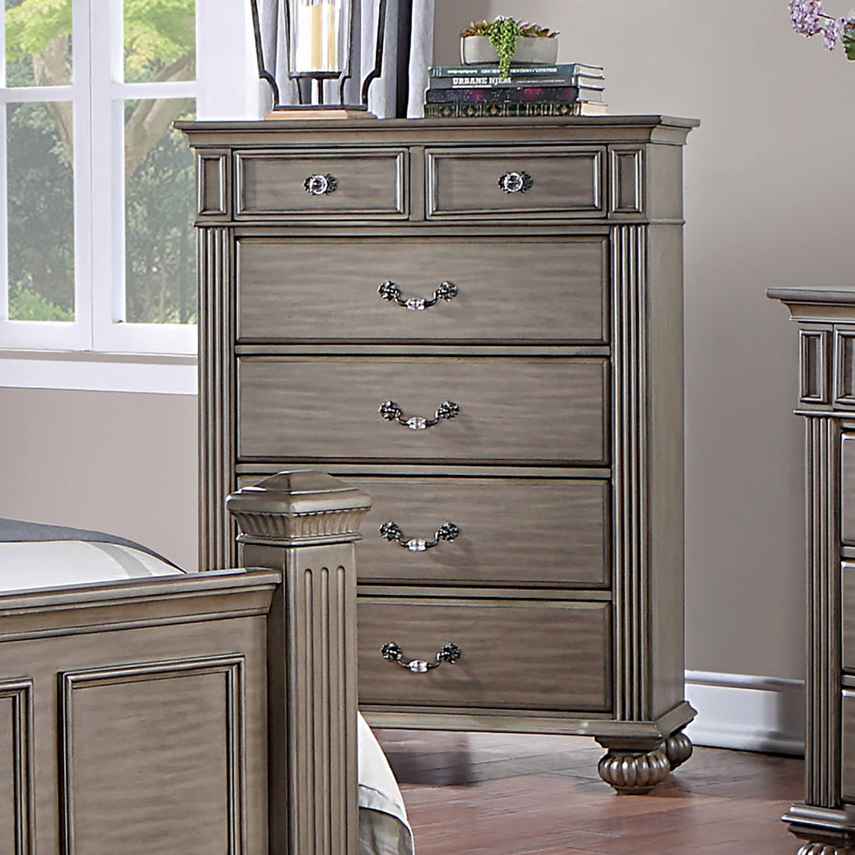 Syracuse Gray Chest from Furniture of America - Luna Furniture