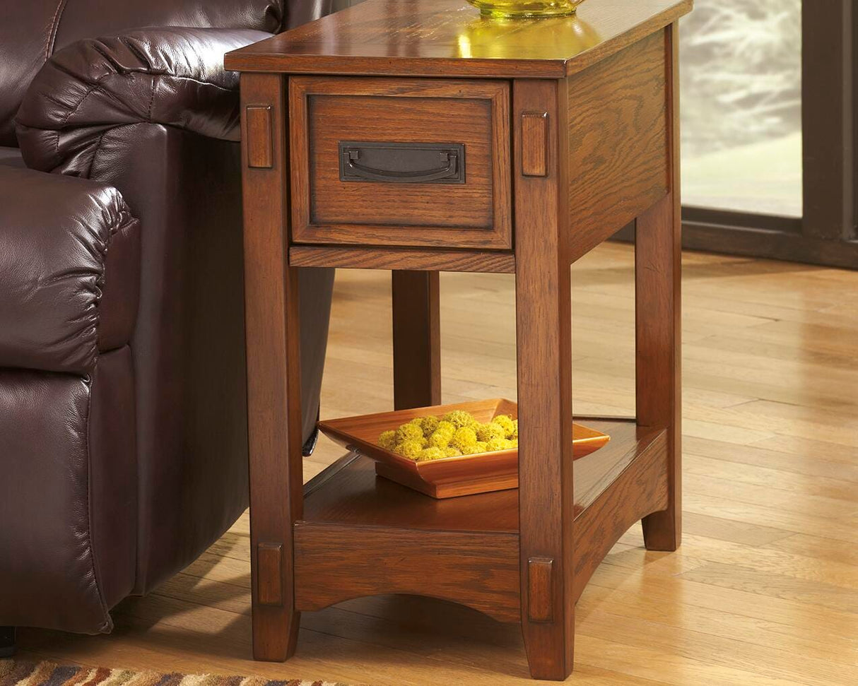 Breegin Brown Chairside End Table from Ashley - Luna Furniture