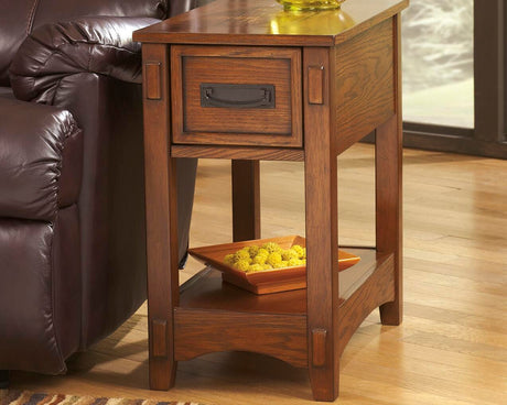 Breegin Brown Chairside End Table from Ashley - Luna Furniture