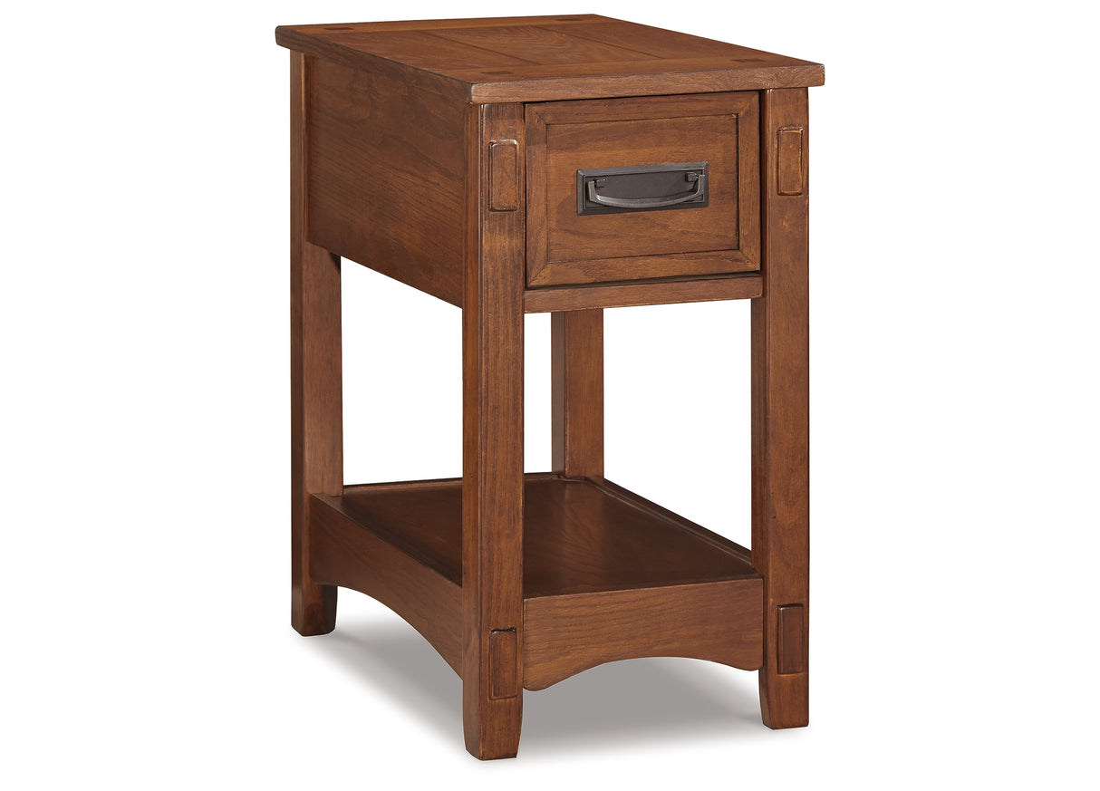 Breegin Brown Chairside End Table from Ashley - Luna Furniture