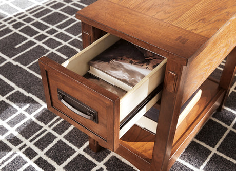 Breegin Brown Chairside End Table from Ashley - Luna Furniture