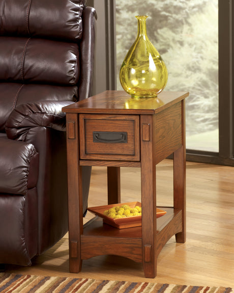 Breegin Brown Chairside End Table from Ashley - Luna Furniture