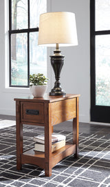 Breegin Brown Chairside End Table from Ashley - Luna Furniture