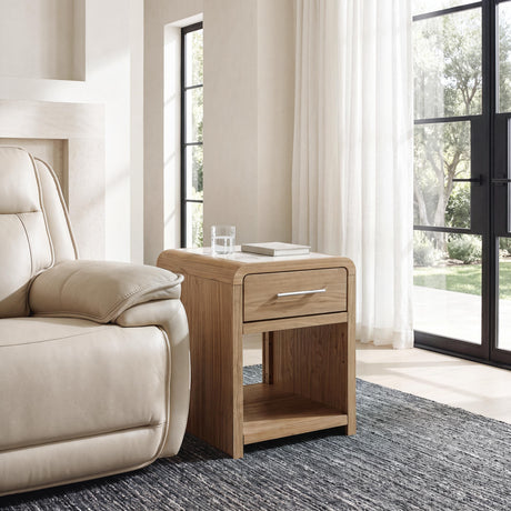 Dovander White/Natural Rectangular End Table from Ashley - Luna Furniture