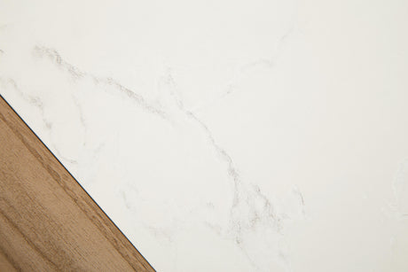 Dovander White/Natural Rectangular End Table from Ashley - Luna Furniture