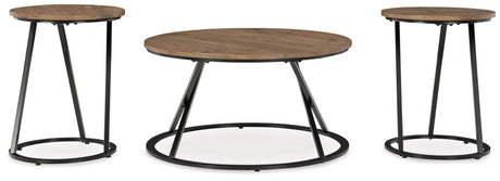 Cassbryn Brown/Black Table (Set of 3) from Ashley Furniture - Luna Furniture