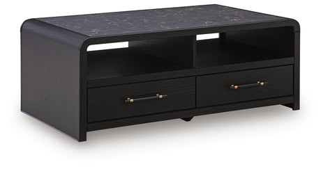 Clanden Black Coffee Table from Ashley - Luna Furniture