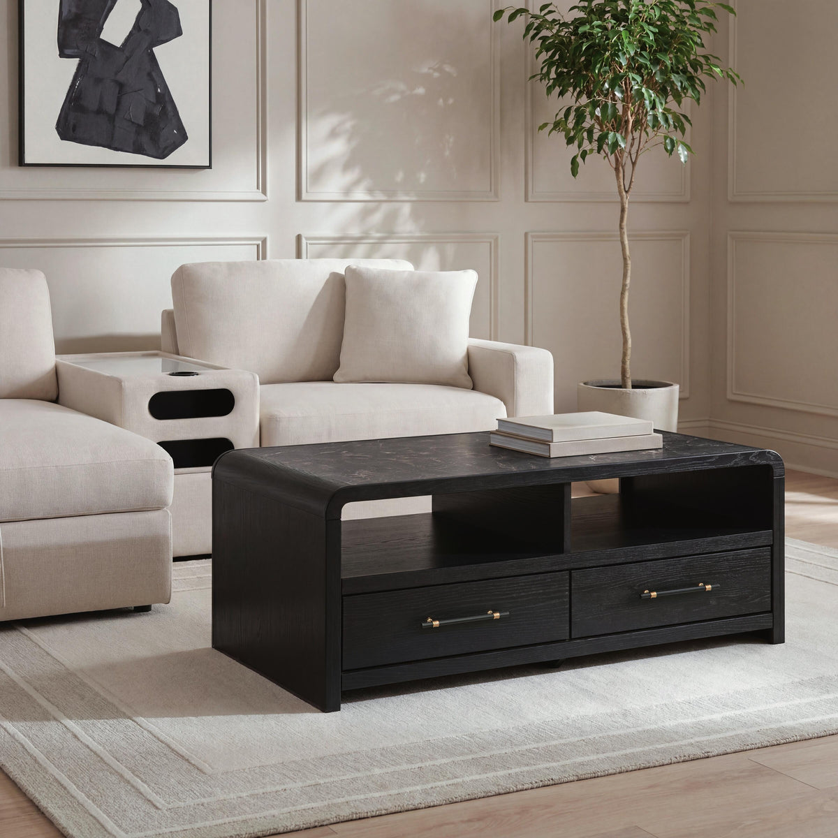 Clanden Black Coffee Table from Ashley - Luna Furniture