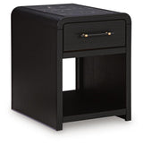 Clanden Black Rectangular End Table from Ashley - Luna Furniture