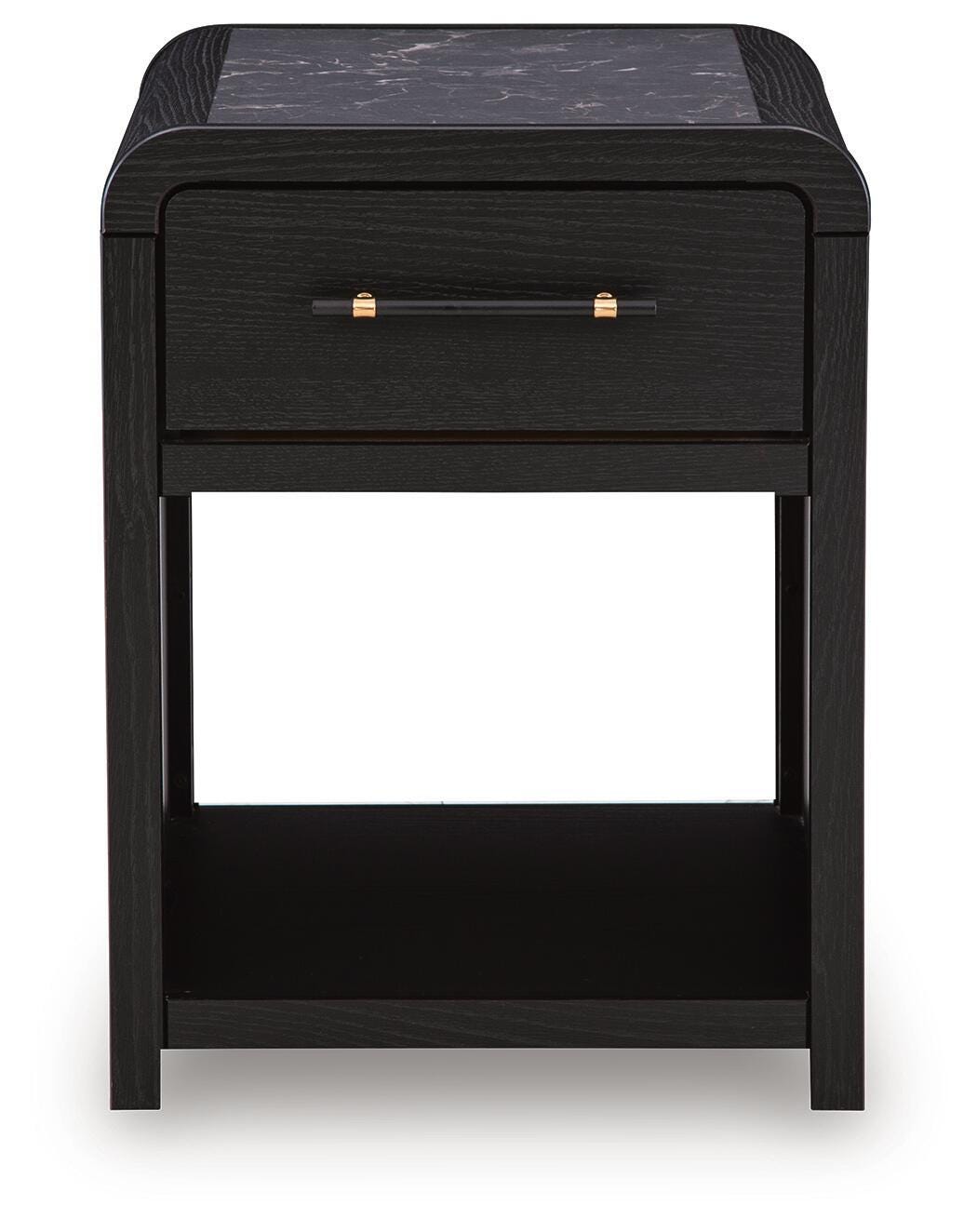 Clanden Black Rectangular End Table from Ashley - Luna Furniture