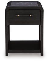 Clanden Black Rectangular End Table from Ashley - Luna Furniture