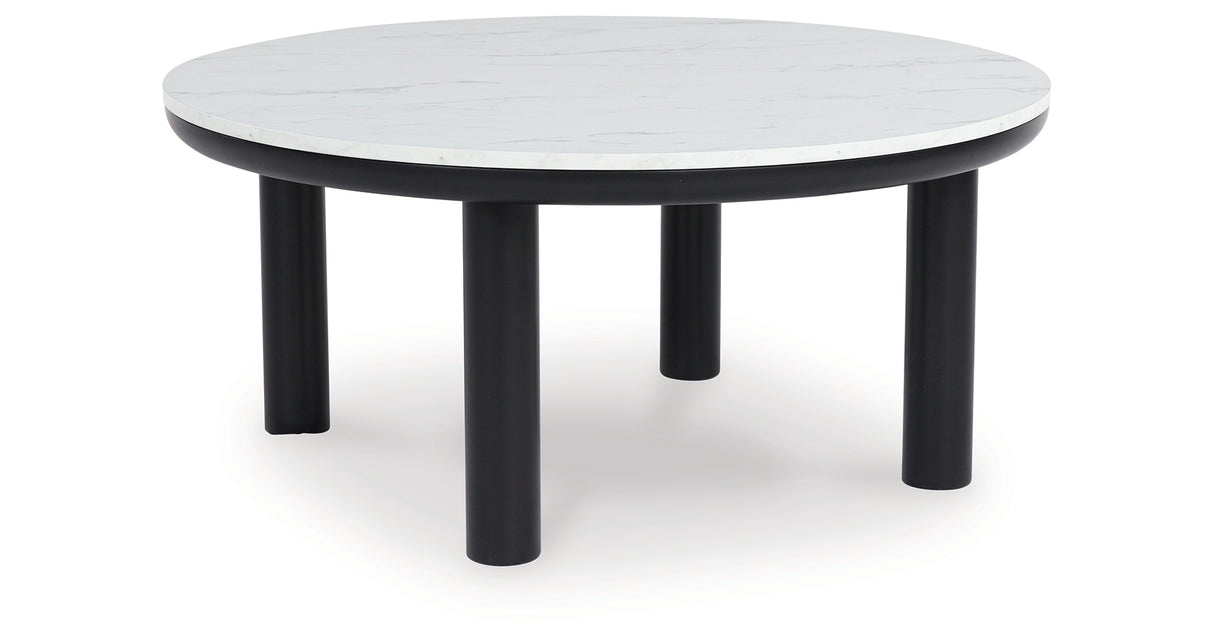 Xandrum Black/White Table from Ashley Furniture - Luna Furniture