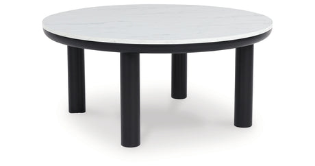 Xandrum Black/White Table from Ashley - Luna Furniture