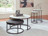Jusmour Black/White Table (Set of 4) from Ashley - Luna Furniture
