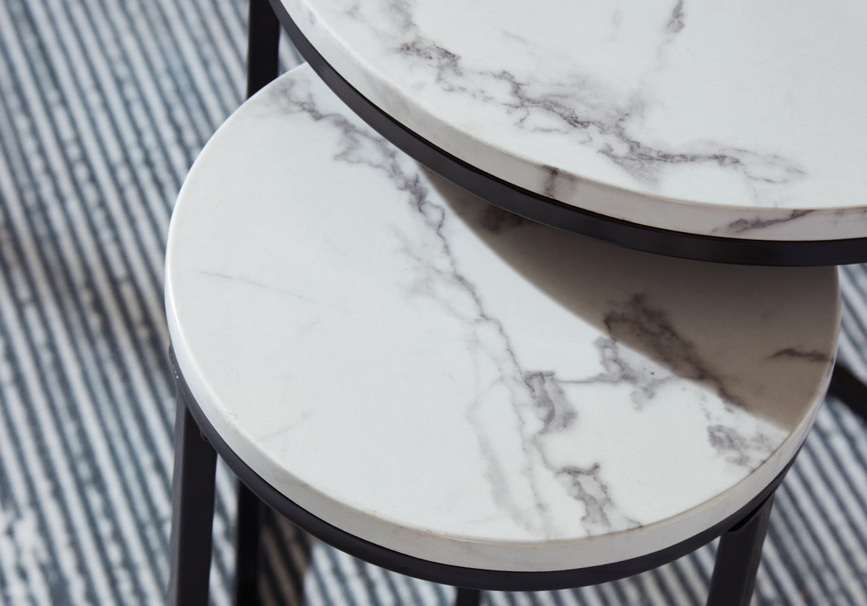 Jusmour Black/White Table (Set of 4) from Ashley - Luna Furniture