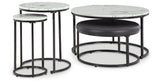 Jusmour Black/White Table (Set of 4) from Ashley - Luna Furniture