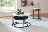 Jusmour Black/White Table (Set of 4) from Ashley - Luna Furniture