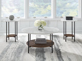 Wrenwich Brown/Black/White Table (Set of 3) from Ashley - Luna Furniture