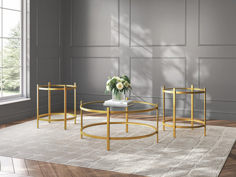 Pearlox Gold Table (Set of 3) from Ashley - Luna Furniture