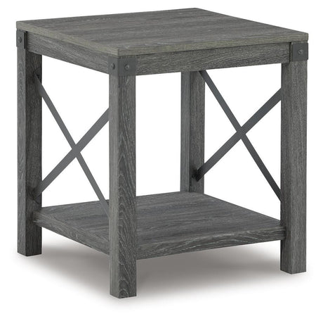 Freedan Grayish Brown Lift-top Coffee Table, 2 End Tables and Console from Ashley Furniture - Luna Furniture