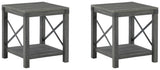 Freedan 2 End Tables in Grayish Brown from Ashley Furniture - Luna Furniture