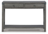 Freedan Grayish Brown Sofa/Console Table from Ashley Furniture - Luna Furniture