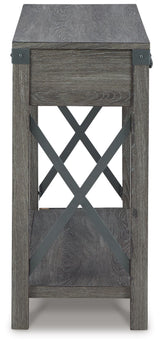 Freedan Grayish Brown Sofa/Console Table from Ashley Furniture - Luna Furniture