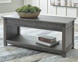 Freedan Grayish Brown Lift-top Coffee Table, 2 End Tables and Console from Ashley - Luna Furniture