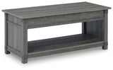 Freedan Grayish Brown Lift-Top Coffee Table from Ashley Furniture - Luna Furniture