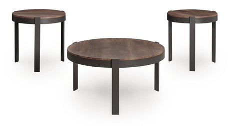 Horizon Hills Brown/Black Table, Set of 3 from Ashley - Luna Furniture