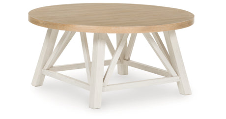 Fawndell Antique White/Brown Table (Set of 3) from Ashley - Luna Furniture