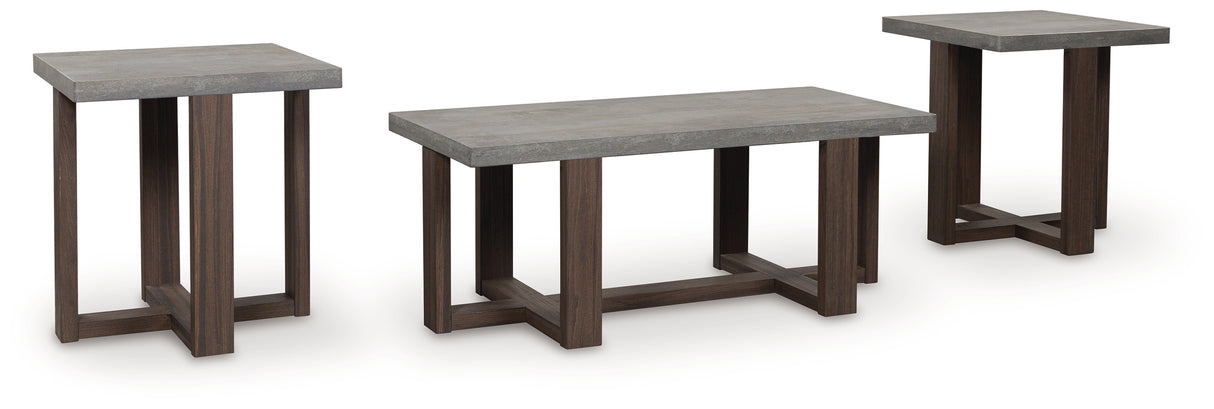 Dynnford Gray/Brown Table (Set of 3) from Ashley - Luna Furniture