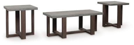 Dynnford Gray/Brown Table (Set of 3) from Ashley - Luna Furniture