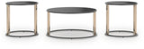 Hannerly Black/Gold Finish Table (Set of 3) from Ashley - Luna Furniture