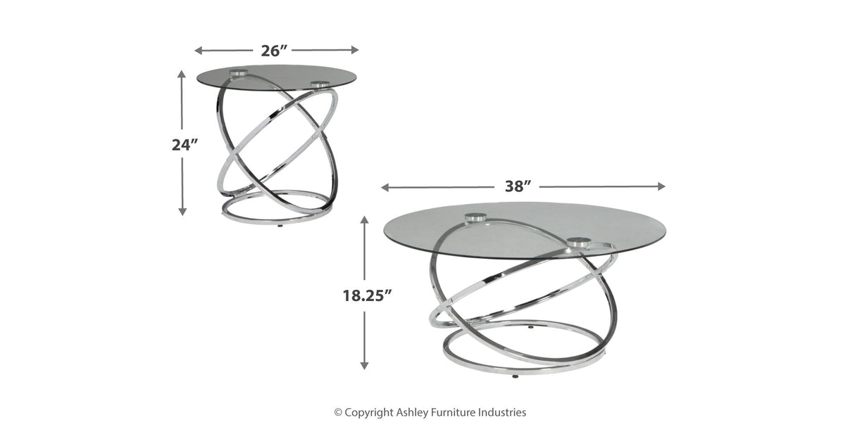 Hollynyx Chrome Finish Table from Ashley - Luna Furniture