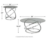 Hollynyx Chrome Finish Table from Ashley - Luna Furniture