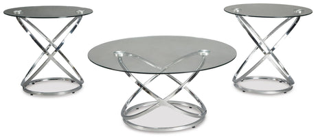 Hollynyx Chrome Finish Table from Ashley Furniture - Luna Furniture