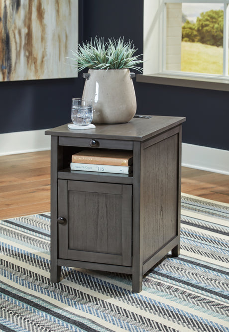 Treytown Gray Chairside End Table from Ashley - Luna Furniture