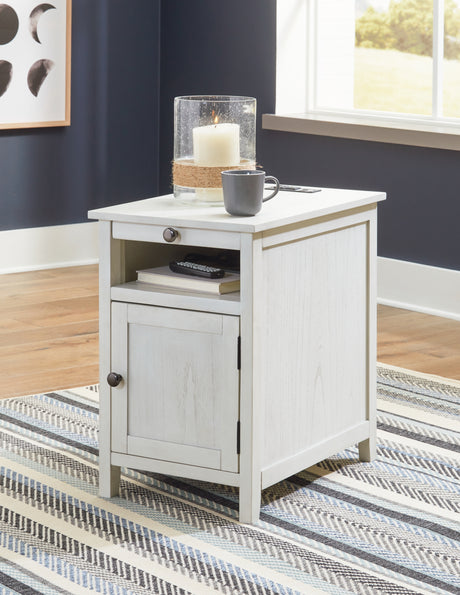 Treytown Antique White Chairside End Table from Ashley - Luna Furniture