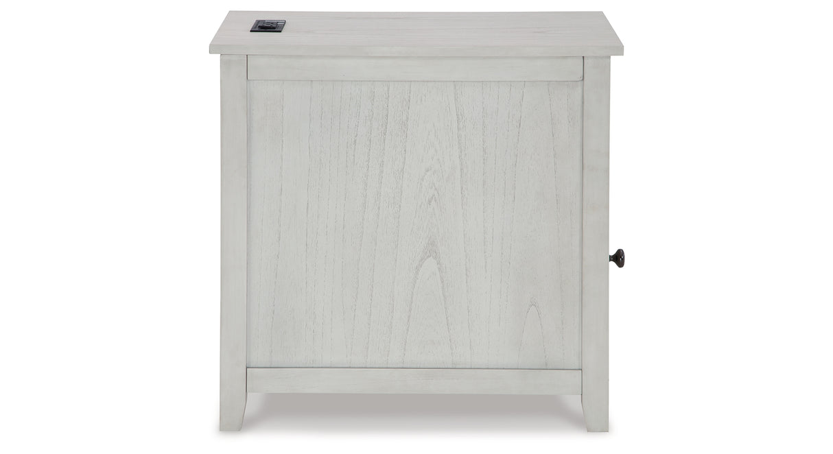 Treytown Antique White Chairside End Table from Ashley Furniture - Luna Furniture