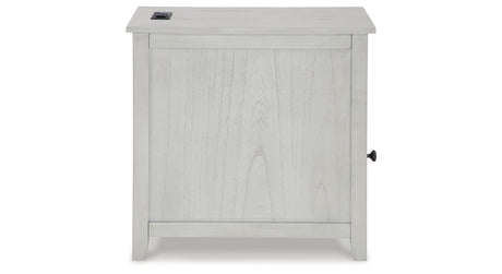 Treytown Antique White Chairside End Table from Ashley - Luna Furniture