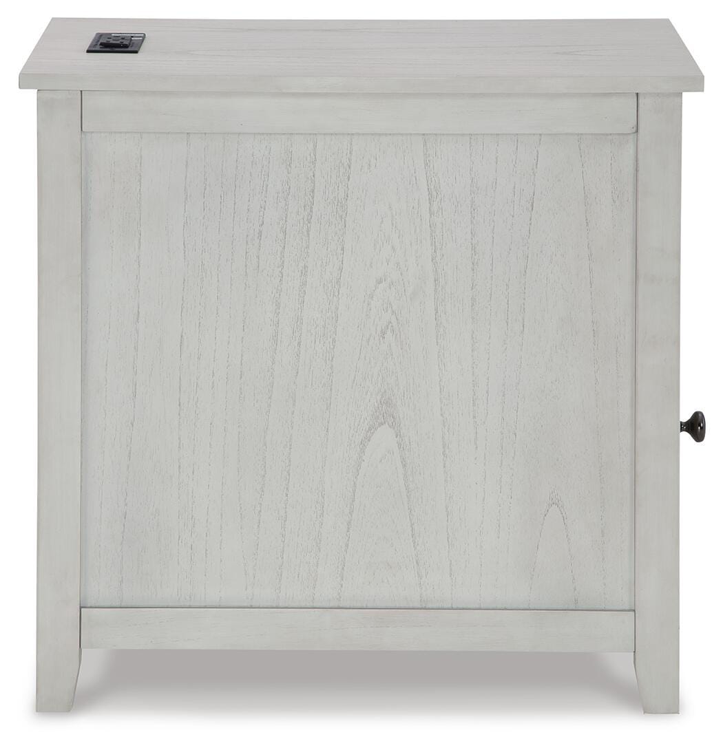 Treytown Antique White Chairside End Table from Ashley Furniture - Luna Furniture