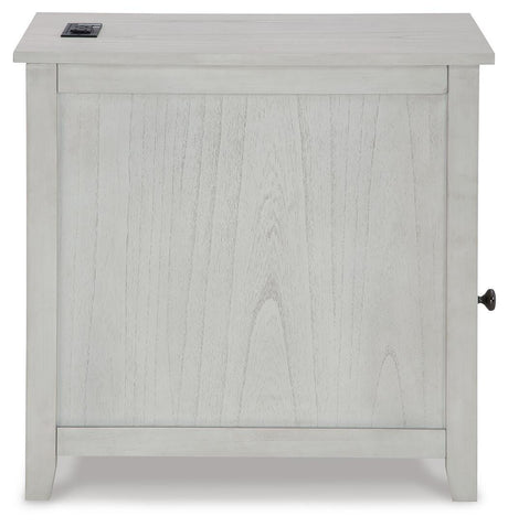 Treytown Antique White Chairside End Table from Ashley - Luna Furniture