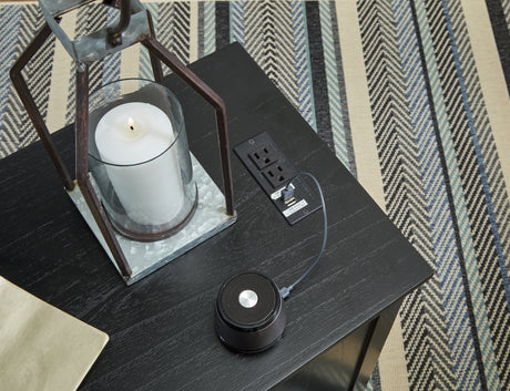 Treytown Black Chairside End Table from Ashley - Luna Furniture