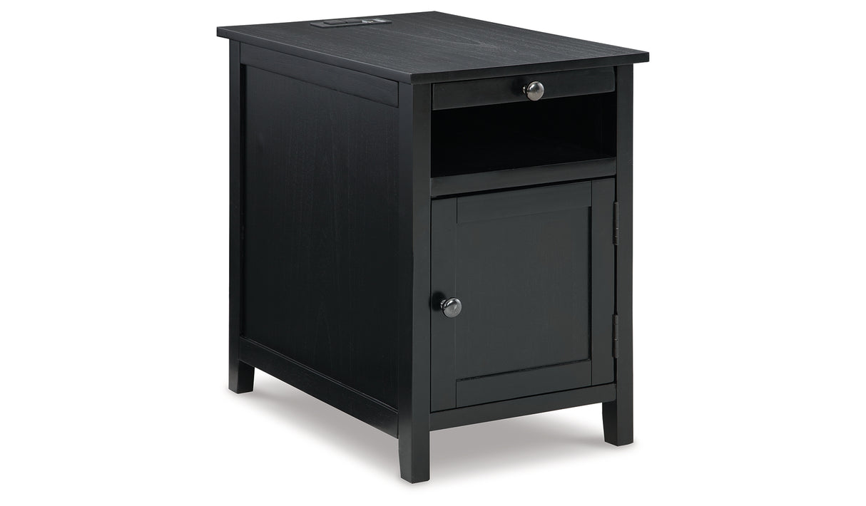Treytown Black Chairside End Table from Ashley Furniture - Luna Furniture